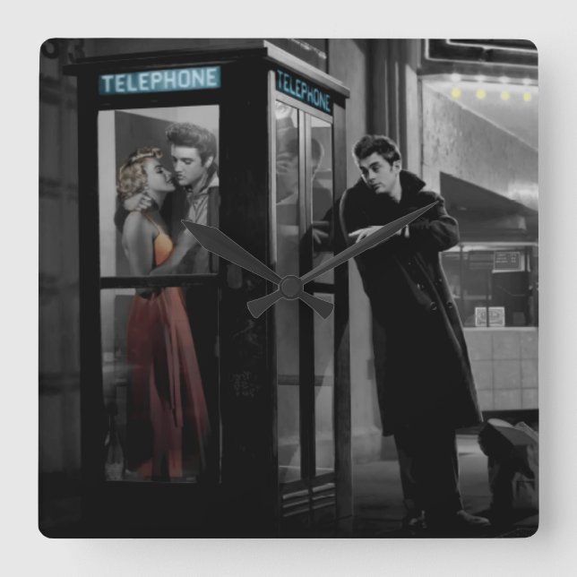 Midnight Square Wall Clock (Front)