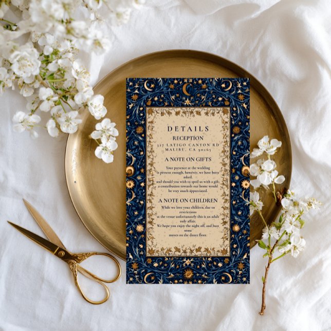 Midnight Stars Celestial Wedding Enclosure Card (Creator Uploaded)