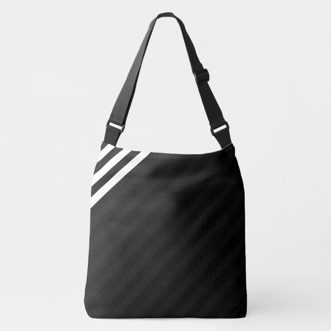 Midnight Streak with White Touch Crossbody Bag (Front)