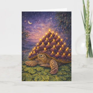 Midnight Sulca Tortoise Fig birthday cake Card