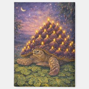 Midnight Sulcata Tortoise Fig birthday cake Magnet