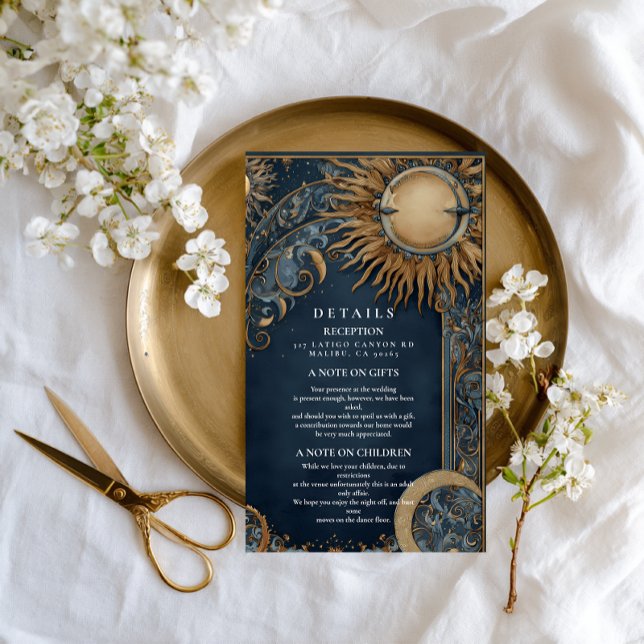 Midnight Sun Celestial Wedding Enclosure Card (Creator Uploaded)