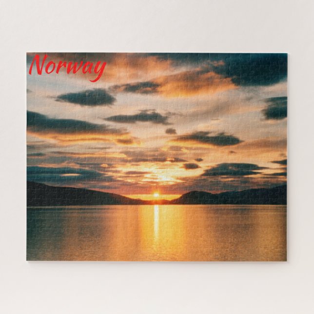 Midnight Sun, northern Norway Jigsaw Puzzle (Horizontal)