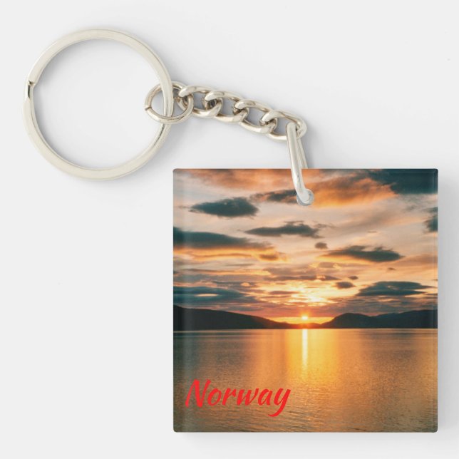 Midnight Sun, northern Norway Key Ring (Front)