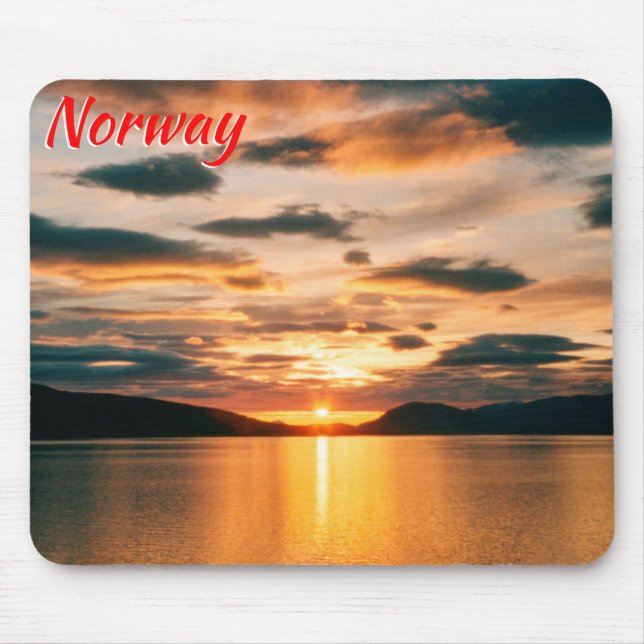 Midnight Sun, northern Norway Mouse Pad (Front)