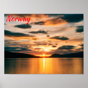 Midnight Sun, northern Norway Poster