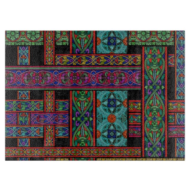 Midnight Sun Stained Glass Cutting Board (Front)