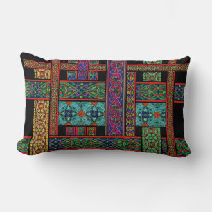 Midnight Sun Stained Glass Lumbar Pillow