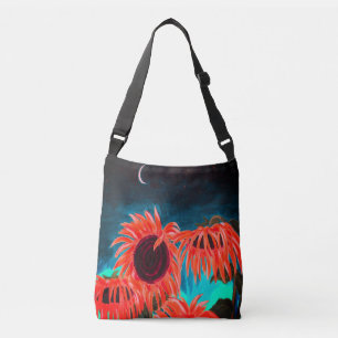 Midnight Sunflowers Crossbody Bag