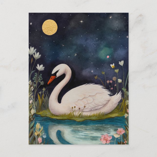 Midnight Swan Postcard (Front)