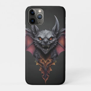 "Midnight Terror: Ink Drawing of a Scary Bat" iPhone 11 Pro Case