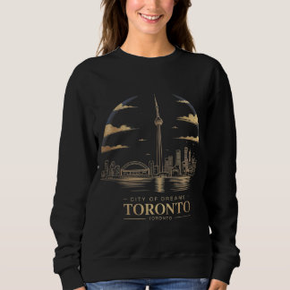 Midnight Toronto - Gold Foil & Navy Sweatshirt