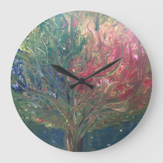 Midnight Tree Large Clock