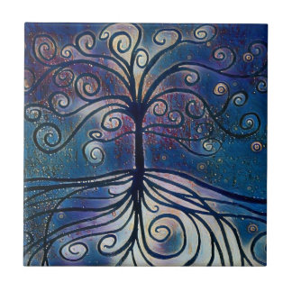 Midnight Tree of Life - Ceramic Tile