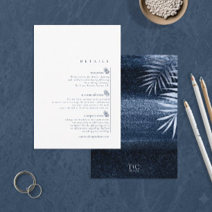Midnight Tropical Palms Moody Blue Details ID1322 Enclosure Card
