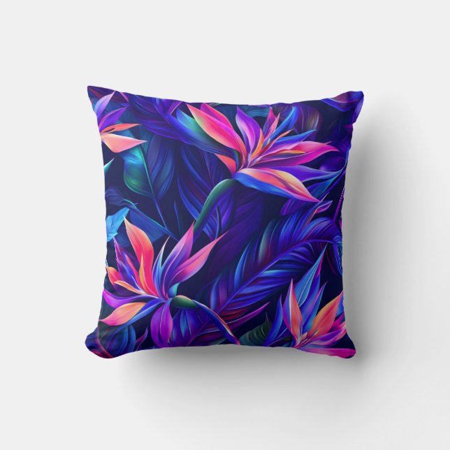 Midnight Tropical Rainforest Cushion (Front)