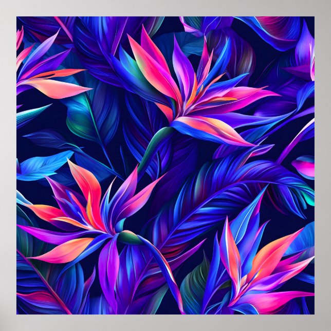 Midnight Tropical Rainforest Poster (Front)