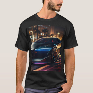 Midnight Velocity: A Hyper-Realistic Concept Car o T-Shirt
