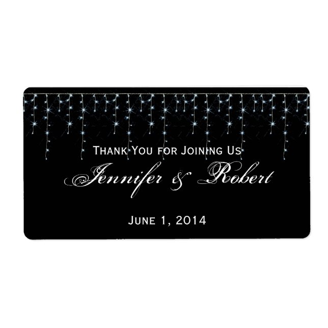 Midnight Vineyard Water Bottle Label (Front)