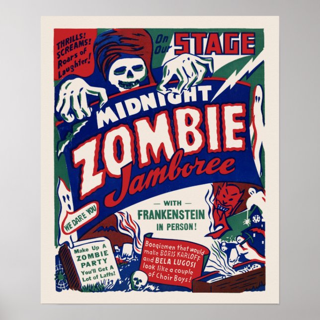 Midnight Zombie Jamboree Spook Show Poster (Front)