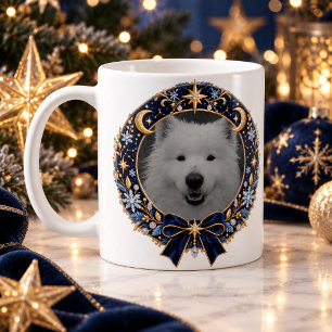 Midnights Stars Pet Photo Celestial Christmas Mug