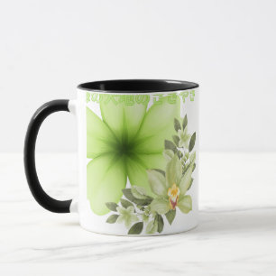 Midori no daichi no sasayaki black & white mug