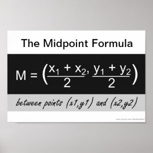 Midpoint Formula Math Poster