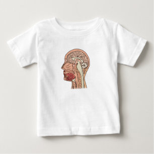 Midsagittal Brain Cross Section Baby T-Shirt