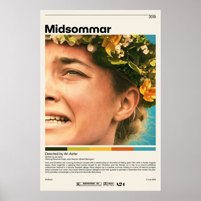 Midsommar  Ari Aster Minimalist Movie Vintage Retr Poster (Front)