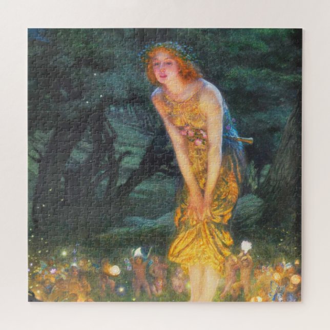 Midsummer Eve (1908) by Edward Robert Hughes Jigsaw Puzzle (Horizontal)