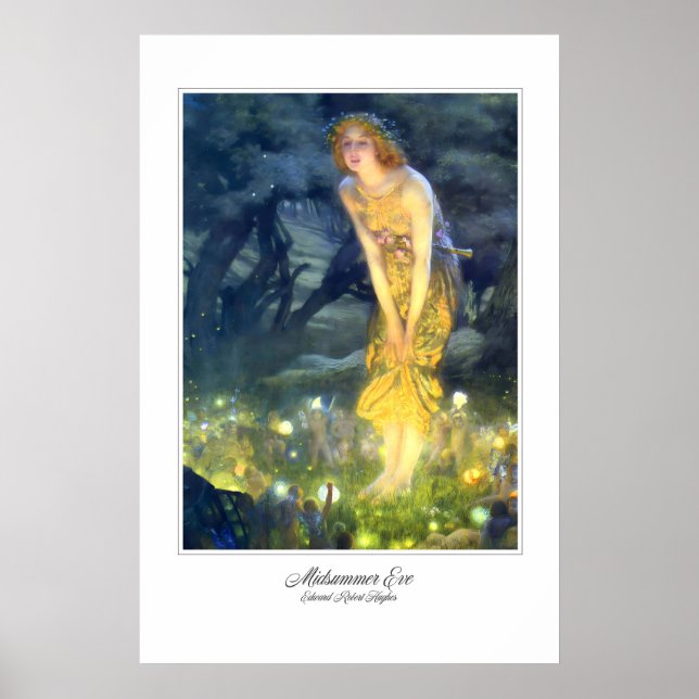 Midsummer Eve Art Print Fairies, Elves, Magic (Front)