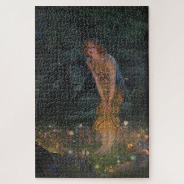 Midsummer Eve (by Edward Robert Hughes) Jigsaw Puzzle (Vertical)