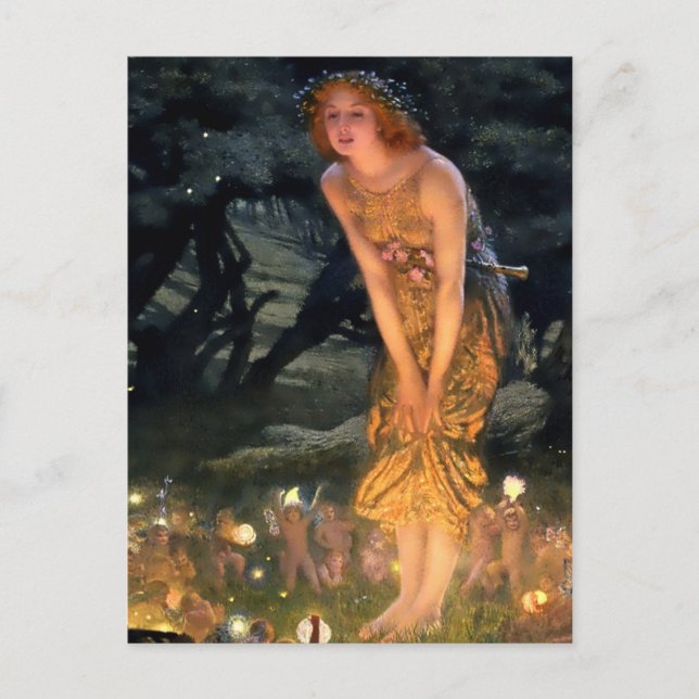 “Midsummer Eve” by Edward Robert Hughes Postcard (Front)