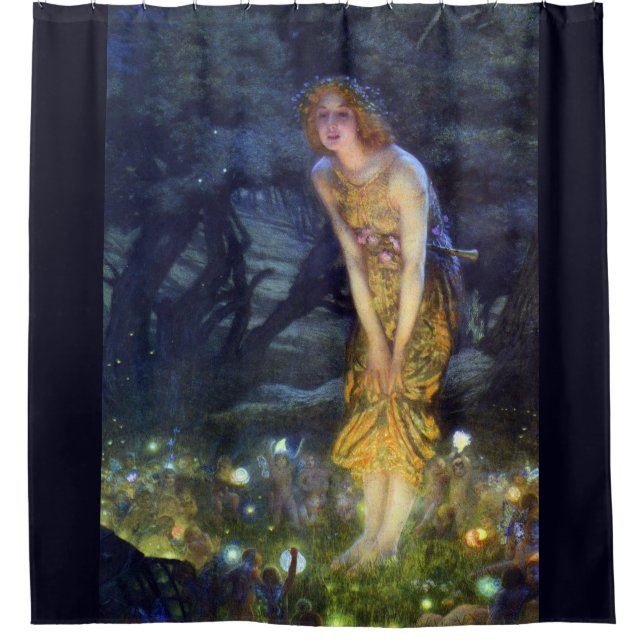 Midsummer Eve by Edward Robert Hughes Shower Curtain (Front)