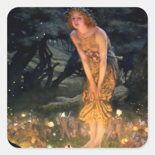 “Midsummer Eve” by Edward Robert Hughes Square Sticker