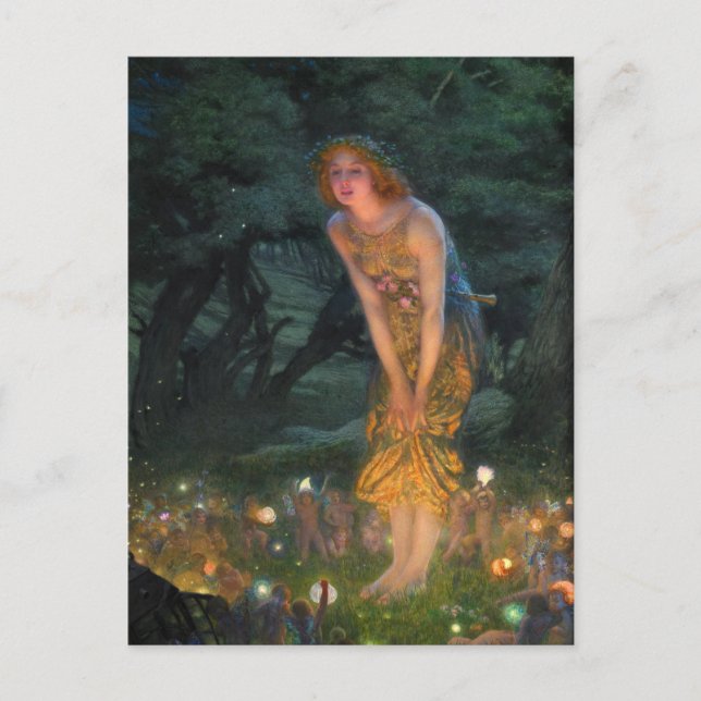 Midsummer Eve c. 1908 by Edward Robert Hughes Postcard (Front)