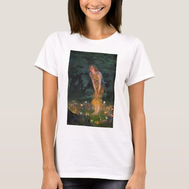 Midsummer Eve c. 1908 by Edward Robert Hughes T-Shirt (Front)