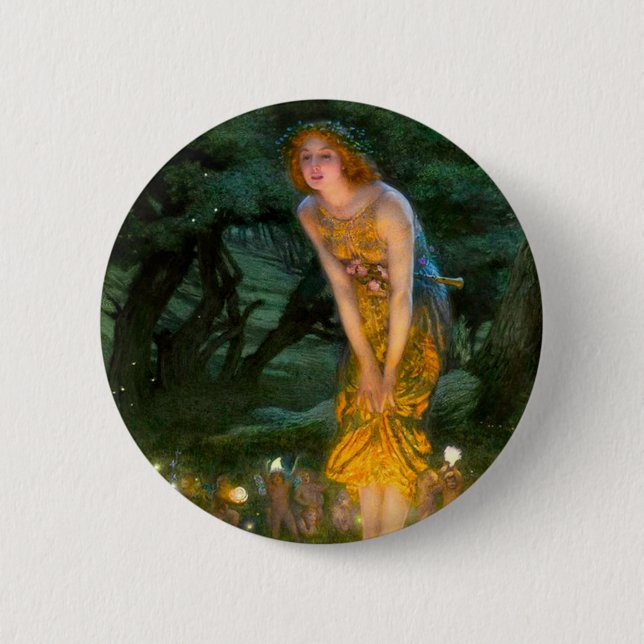 Midsummer Eve Edward Robert Hughes 6 Cm Round Badge (Front)