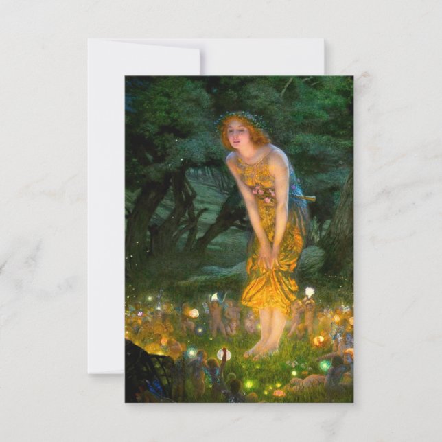 Midsummer Eve Edward Robert Hughes Card (Front)