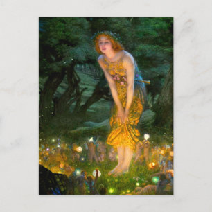 Midsummer Eve Edward Robert Hughes Holiday Postcard