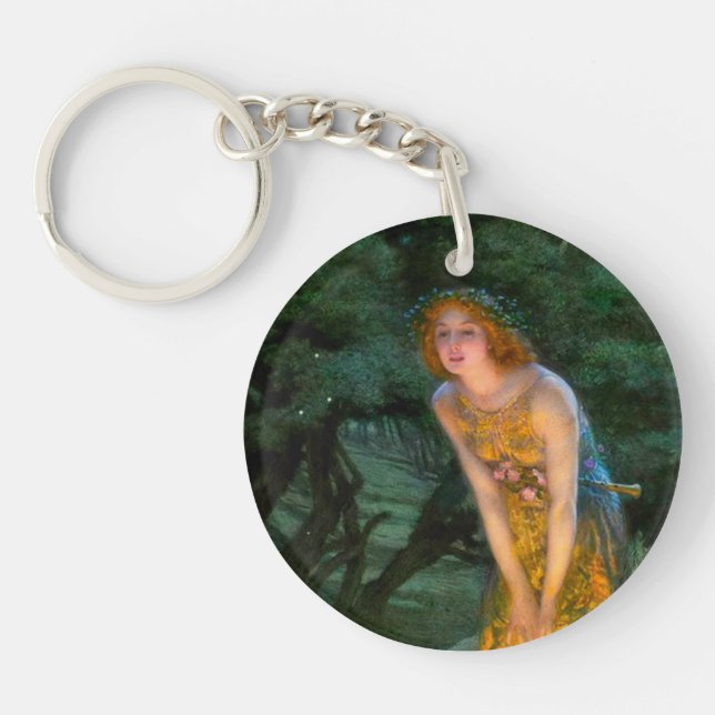 Midsummer Eve Edward Robert Hughes Key Ring (Front)