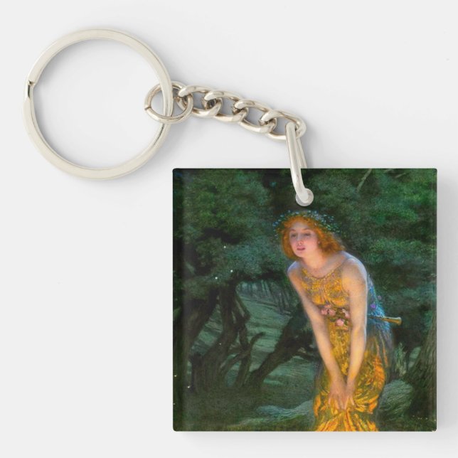 Midsummer Eve Edward Robert Hughes Key Ring (Front)