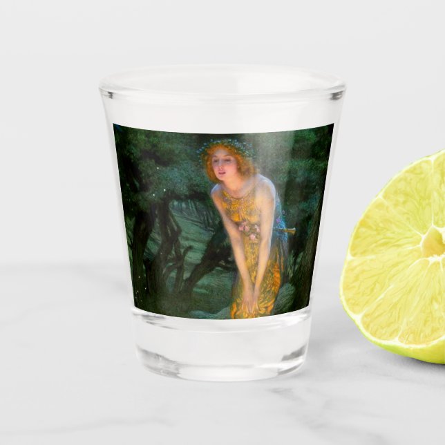 Midsummer Eve Edward Robert Hughes Shot Glass (Front)
