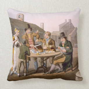 Midsummer Eve, from `Costume of Yorkshire' engrave Cushion