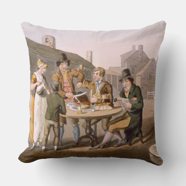 Midsummer Eve, from `Costume of Yorkshire' engrave Cushion (Front)