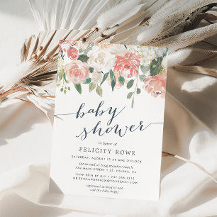 Midsummer Floral Baby Shower Invitation