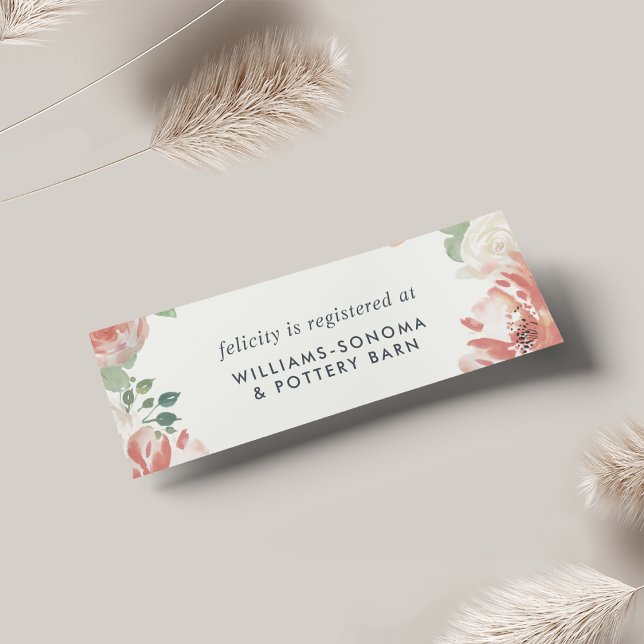 Midsummer Floral Bridal Registry Insert Cards (Creator Uploaded)