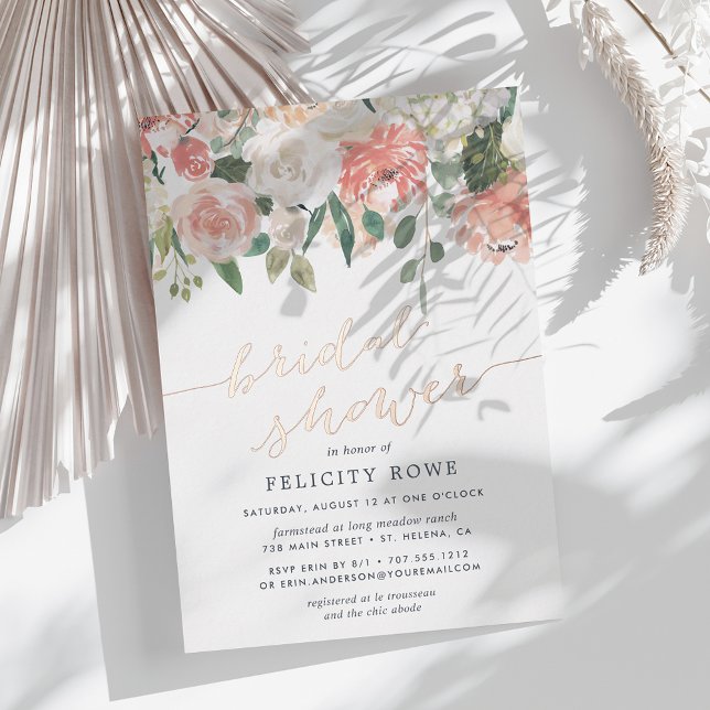 Midsummer Floral Elegant Watercolor Bridal Shower (Creator Uploaded)