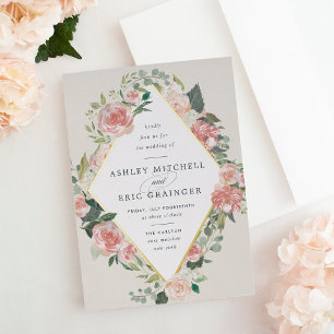 Midsummer Floral Geometric Frame Wedding