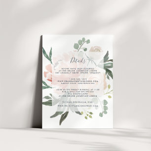 Midsummer Floral Guest Details Card